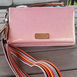 Consuela Pink Glittery Crossbody Women's Bag